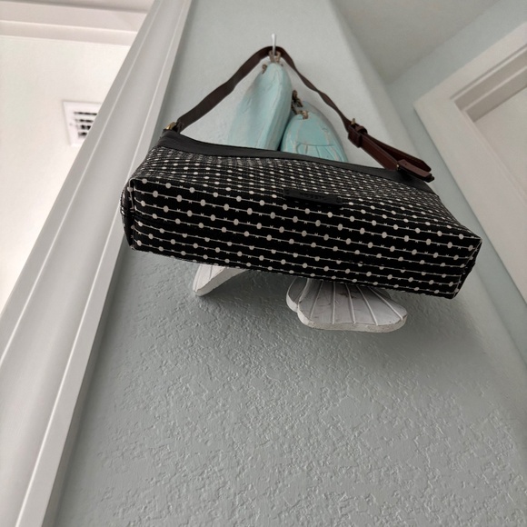 NWT Fossil Fiona Black Stripe Crossbody Bag - Picture 7 of 12